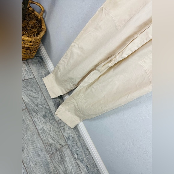 NWT Universal Thread Utility Boilersuit Relaxed Denim Jumpsuit Cream - Picture 5 of 11